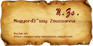 Mogyoróssy Zsuzsanna névjegykártya