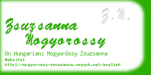 zsuzsanna mogyorossy business card