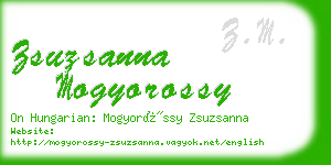 zsuzsanna mogyorossy business card
